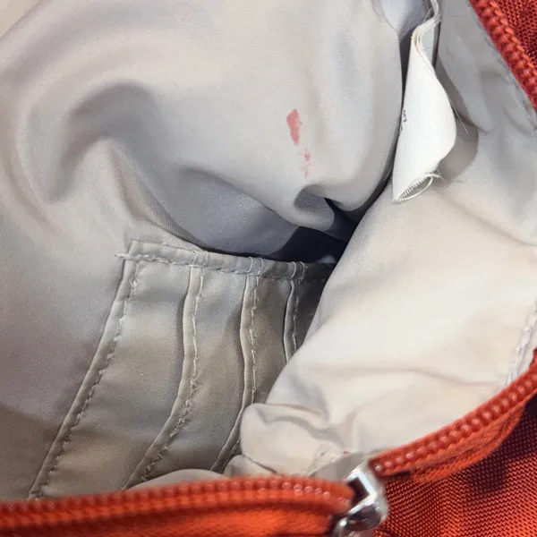 Baggallini‎ Crossbody Bag Small Orange Nylon Turn-Lock Pocket Adjustable Strap - Image 8