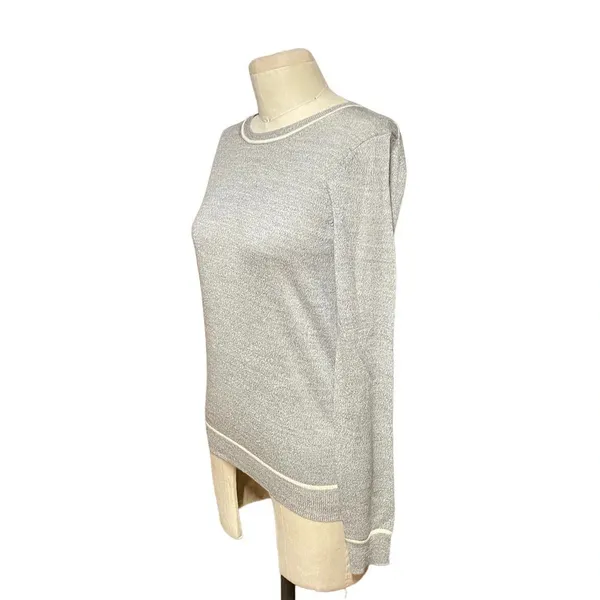 Theory Jaidyn Soft Luster Merino Wool Sweater in‎ Heather Gray Size XS - Image 4