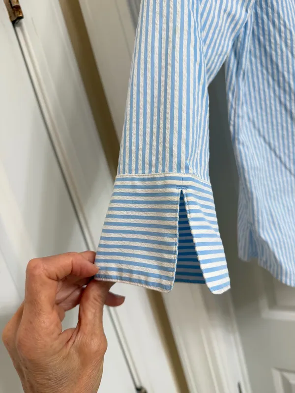 Vineyard vine striped 3/4 sleeve shirt - Image 6