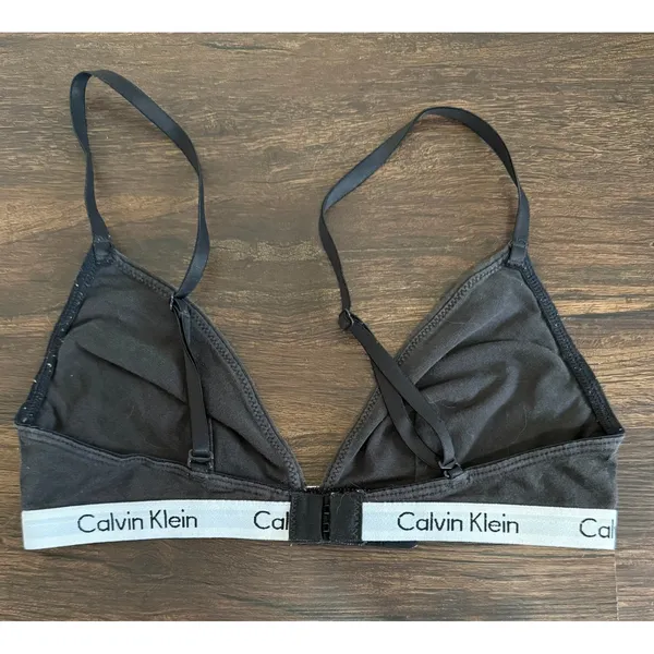 Calvin Klein Women's Black Unlined Triangle‎ Carousel Bra/ Bralette Size Small - Image 3