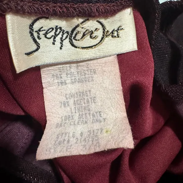 Y2K STEPPIN OUT Whimsigoth Fairy Grunge Burgundy Halter Dress in Sz 3/4 - Image 4
