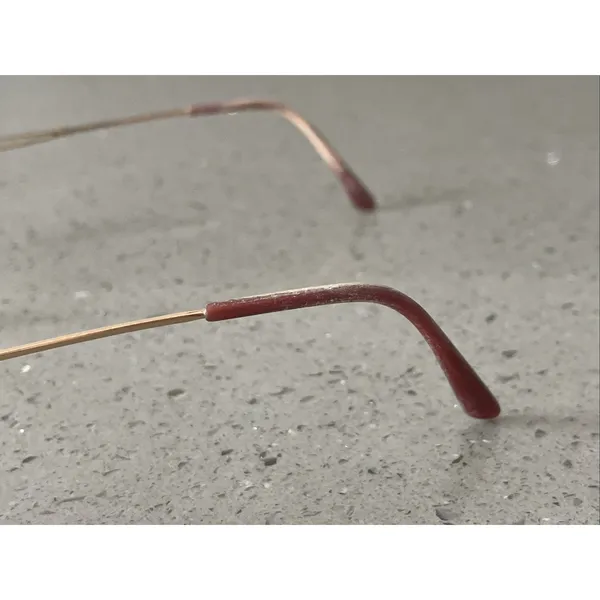 Safilo Eyeglasses Frames ONLY Gold Metal Full Rim 52-19-135 Gold Italy Half Rim - Image 5