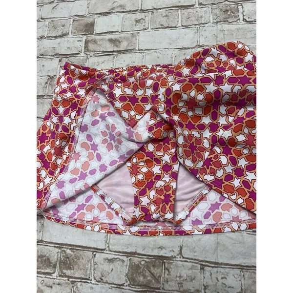 Lands'‎ End Women's 2 Pink Orange Yellow Medallion Swim Skirt Modest XS - Image 3