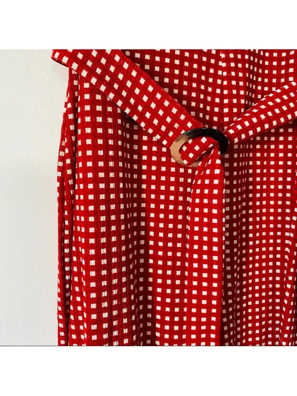 Anthropologie Margaret Belted red Jumpsuit romper 12 - Image 11