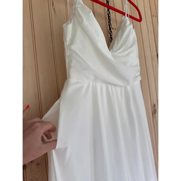 Lulus Choose Your Love White Surplice Sleeveless Dress Wedding Gown Elegant 6 - Image 5
