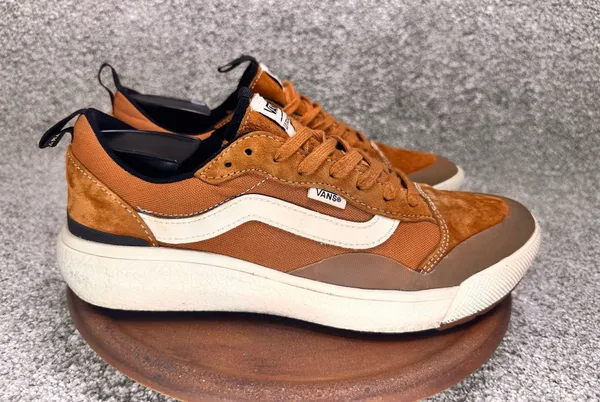 Vans Men's Brown and White Sneakers suede unisex men’s 8.5 women’s 10 - Image 3