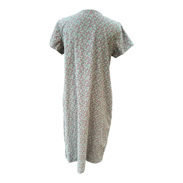 Modest Cottagecore Midi Dress Ditsy Floral Corduroy Pinwale Handmade Prairie - Image 8