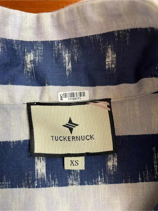 Tuckernuck Charlie Dress in Stillwater Blue Stripe Mini Cotton Sz XS 🧡🎀 - Image 13