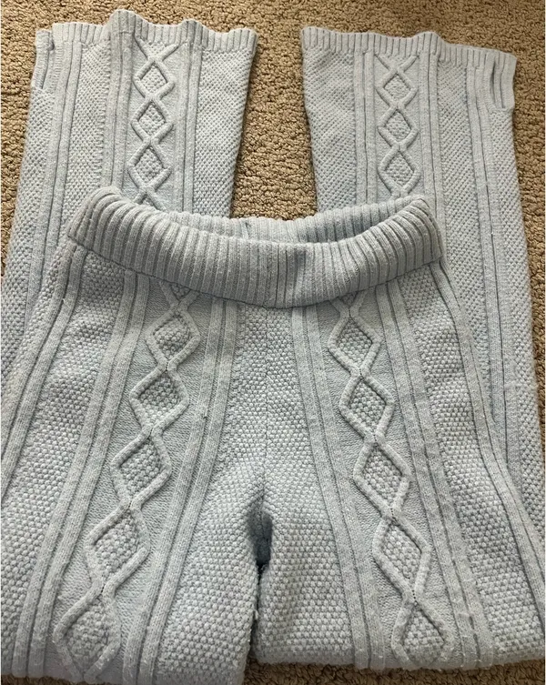 Knit cozy flare pants  - Image 2