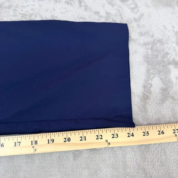 Crown & Ivy Pants Women Stretch Pull On Flare Workwear Trousers Size L Navy - Image 8