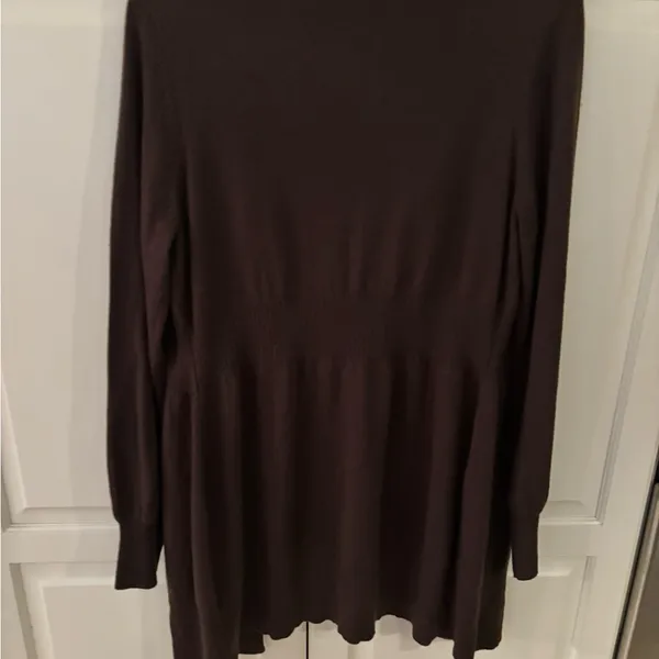 Kenneth Cole Reaction Sweater Dress Size‎ S brown Long Sleeve Wool Blend Preppy - Image 3