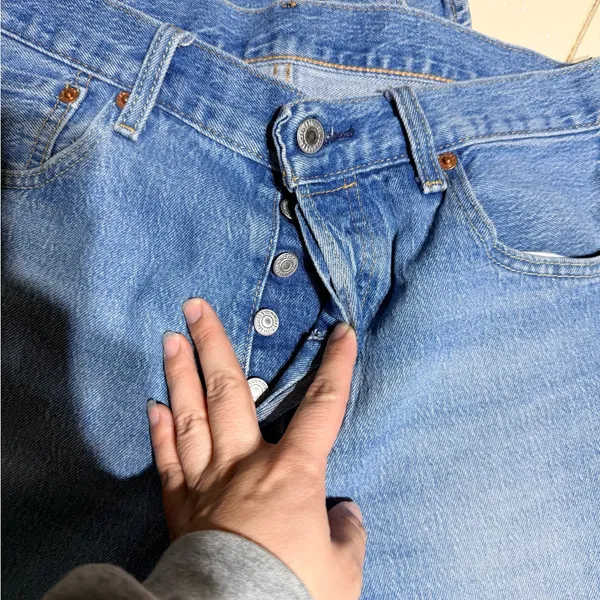 Levi's Light Blue Straight Leg Jeans - Image 5