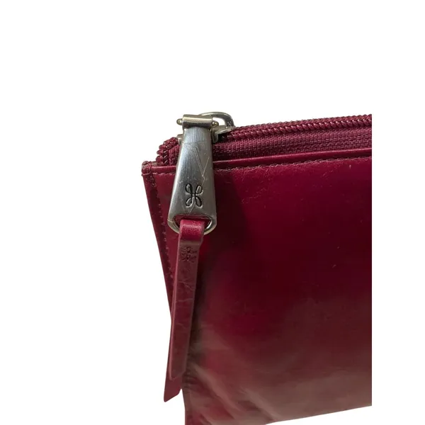 HOBO Dark Red Leather Wristlet Clutch – Small | Zipper Closure | EUC - Image 4