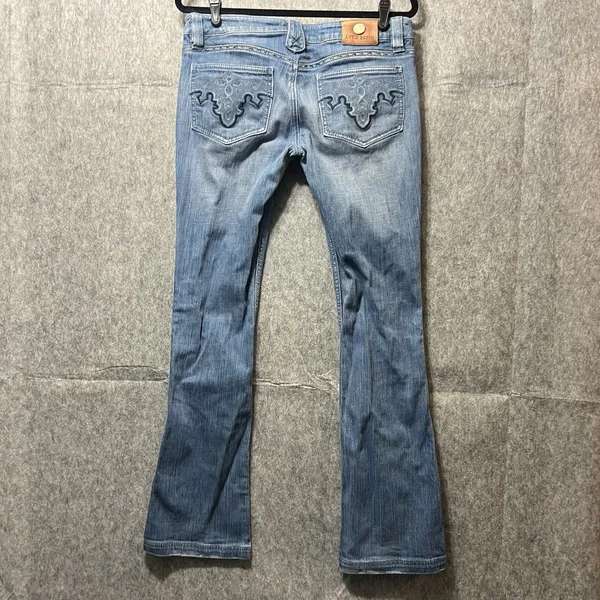 Antik Denim Womens 30 Bootcut‎ Jeans Medium Wash Embroidered Pockets Low Rise - Image 10