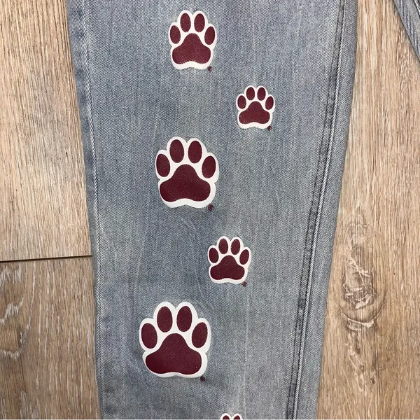 GAMEDAY SOCIAL Legacy Collection Mississippi State MSU Jeans Bulldog Paws 31 - Image 5
