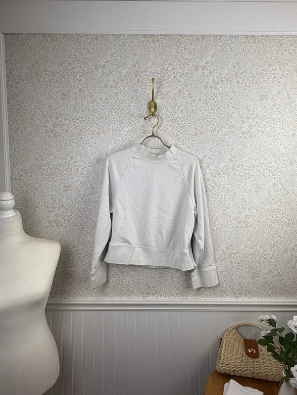 On Running Women's Undyed White Cotton Crew Neck Sweatshirt - Size - Medium - Image 3