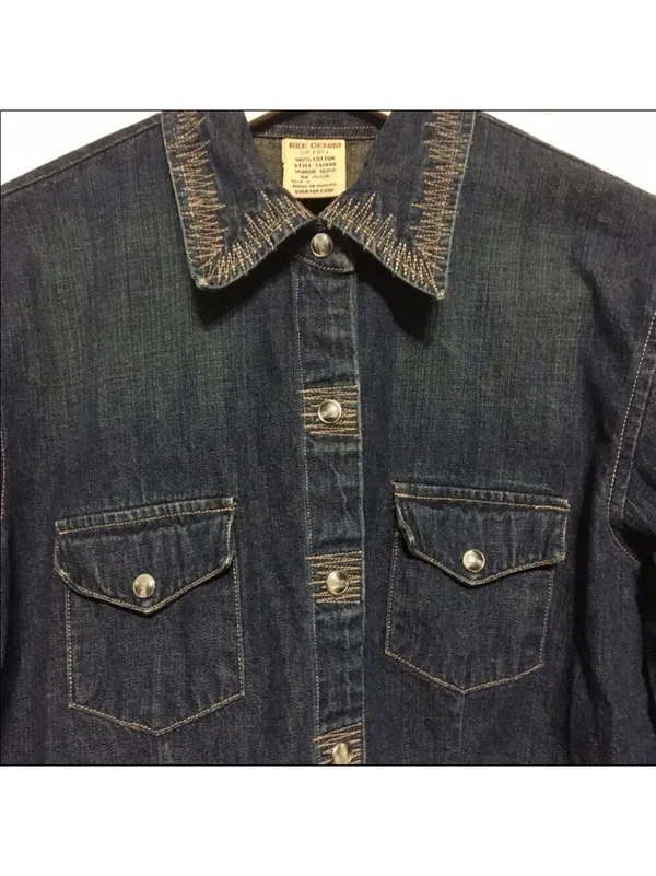 BKE The Buckle embroidered denim shirt size small - Image 3