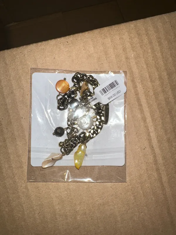 NWT Free People Ariana Ost Bali Charm Anklet In Gold - Image 5