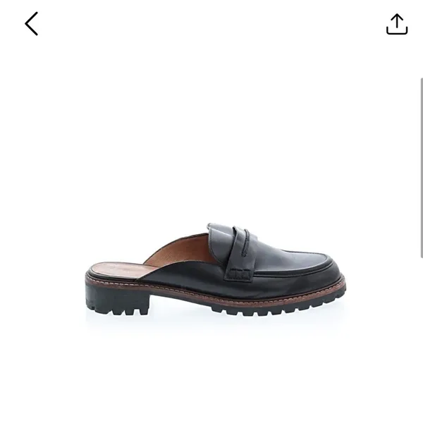 Madewell Mule Loafers the Corinne Lugsole Black Leather - Image 2