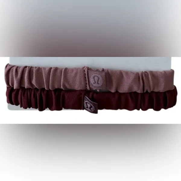 2 NWOT Lululemon Skinny Scrunchie: Red Dust and Rockwood - Image 2