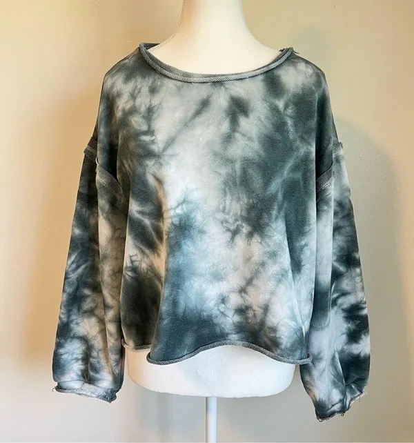 POL Tie Dye Cropped Oversized Sweatshirt Size Large - Image 4