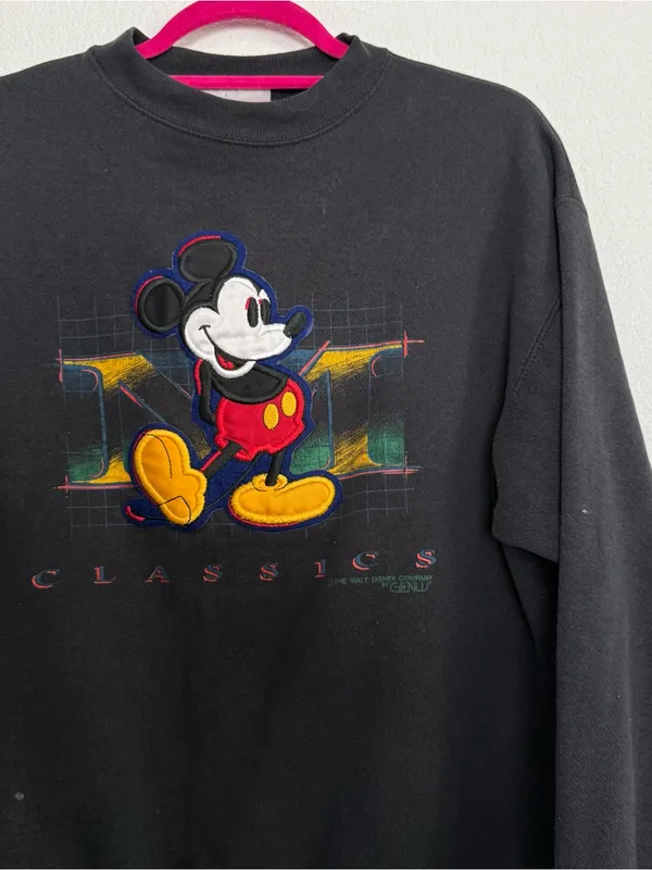 Vintage 90s Disney Mickey Mouse Classics Crewneck Sweatshirt by Genus Large - Image 2