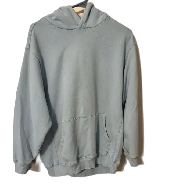 Aerie Light Blue Oversized Hoodie Sweatshirt Size S Cozy Lounge Athleisure - Image 3