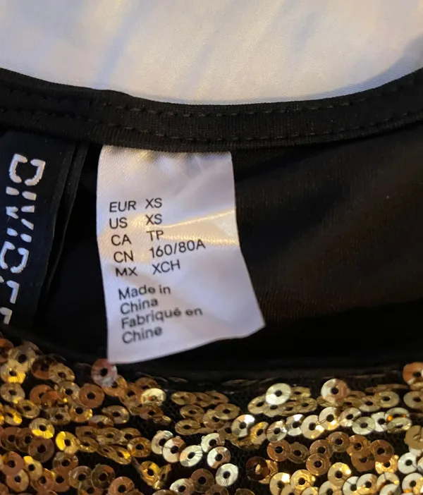 H&M Gold Crop Top - Image 3