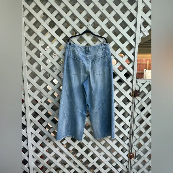 Free people We The Free Chill Vibes Dropped Wide-Leg Jeans - Image 5