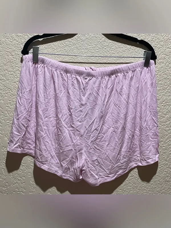 Skims Soft Lounge Shorts Pajama Set Pink Size L Cherry Blossom contrast NWT - Image 14
