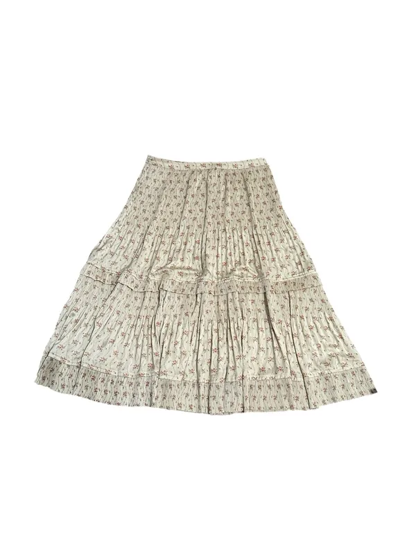 Polo Ralph Lauren Pleated Ruffle Floral Maxi Skirt Cottagecore Old Money Prairie - Image 8