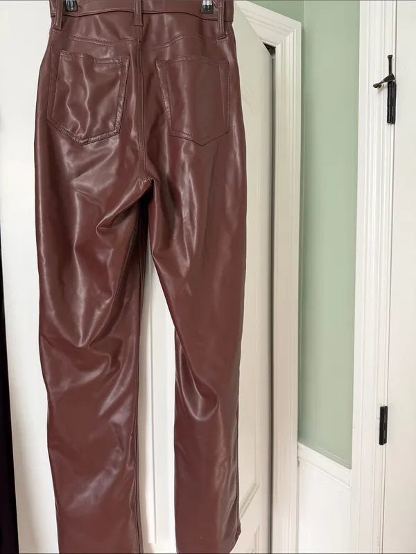 Abercrombie & Fitch Faux Leather Pants - Brown size 2 - Image 5