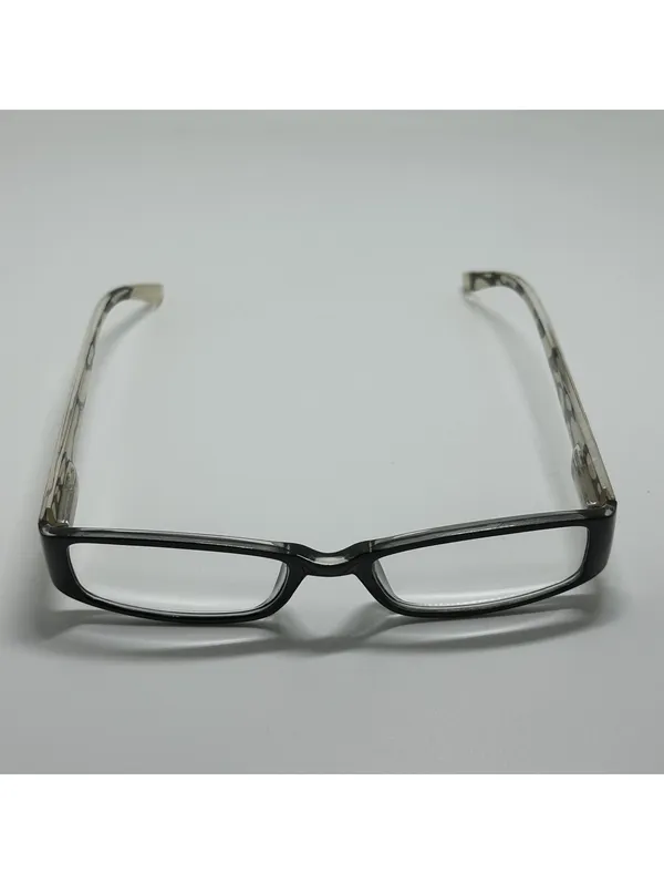 Foster Grant Black and Beige Patterned Prescription Glasses Frames with Case - Image 3