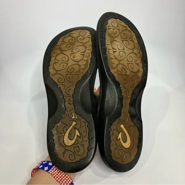 Olukai OHana flip flop sandals silver women’s size‎ 10 casual beach summer - Image 7