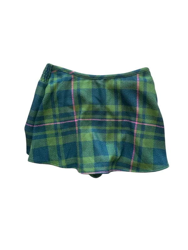 NEW Free People Paradise Found New Menswear Skort Green Dean Tartan Small - Image 7