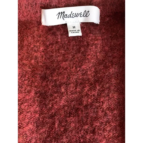 Madewell Walker Cardigan Medium Cozy‎ Soft Long Sleeve Open Wool Alpaca Sweater - Image 4