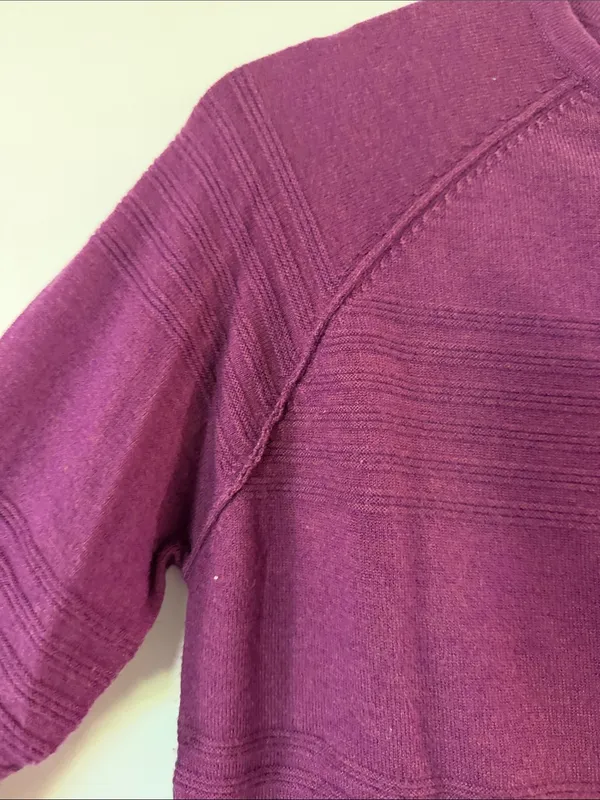 Staccato Purple Textured Crewneck Sweater - Image 4