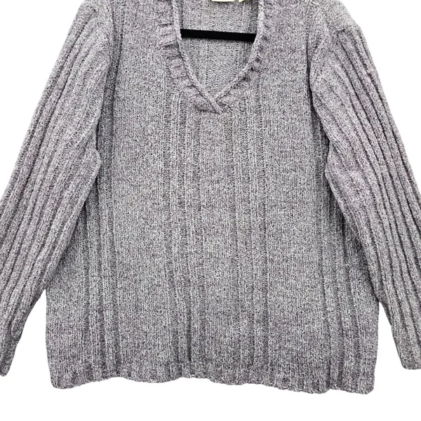 Purple Chunky Oversized Ribbed Y2K Vintage‎ Soft Erika Chenille Sweater Plus 2X - Image 4