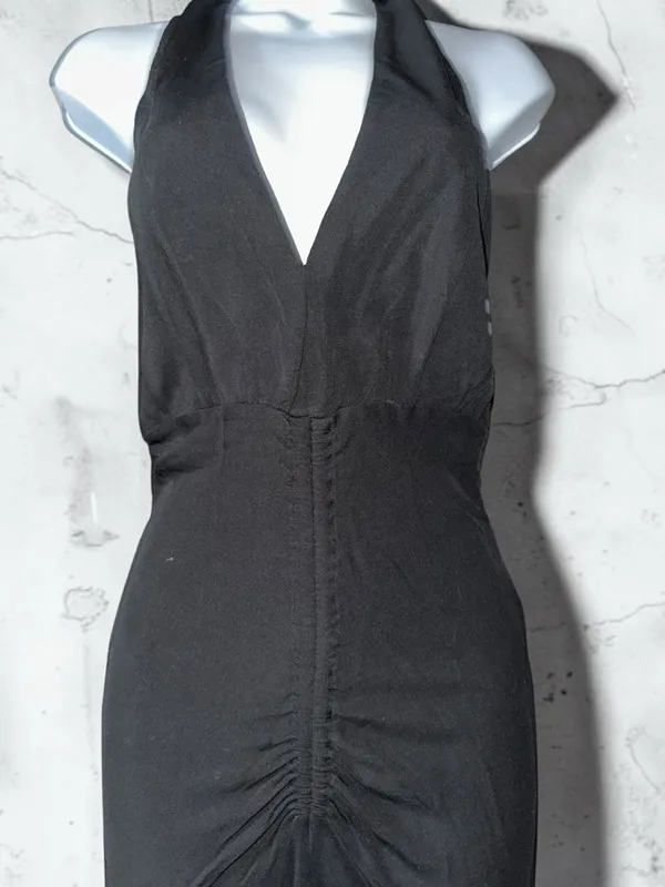 IRO- Rubini Halter Ruched Maxi Dress in Black Size XS - Image 7