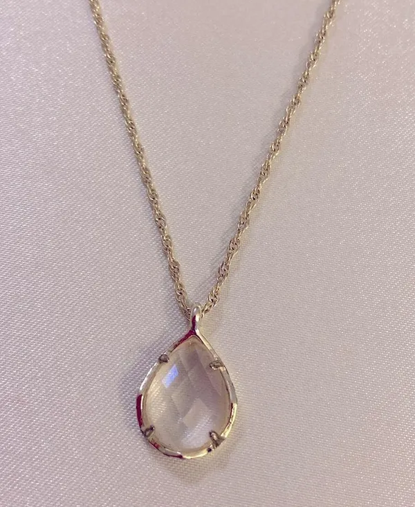 Kendra Scott crystal drop silver tone necklace - Image 2
