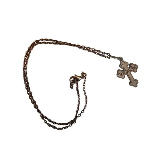 Jerusalem Wooden Cross Pendant Necklace - Image 4