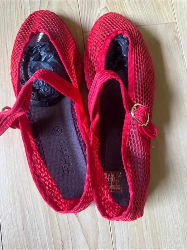 Isabella Mesh Mary Jane Flats Red Size 5 - Image 3