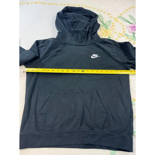 Nike Women's Medium Hoodie Sweatshirt Pullover Black‎ Drawstring Comfort - Image 4