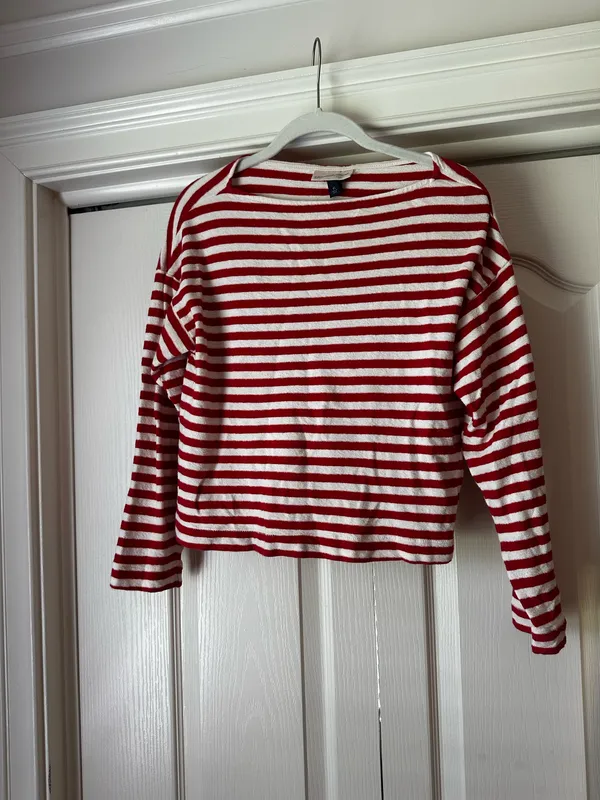 Universal Thread red and white striped long sleeve top - Image 3