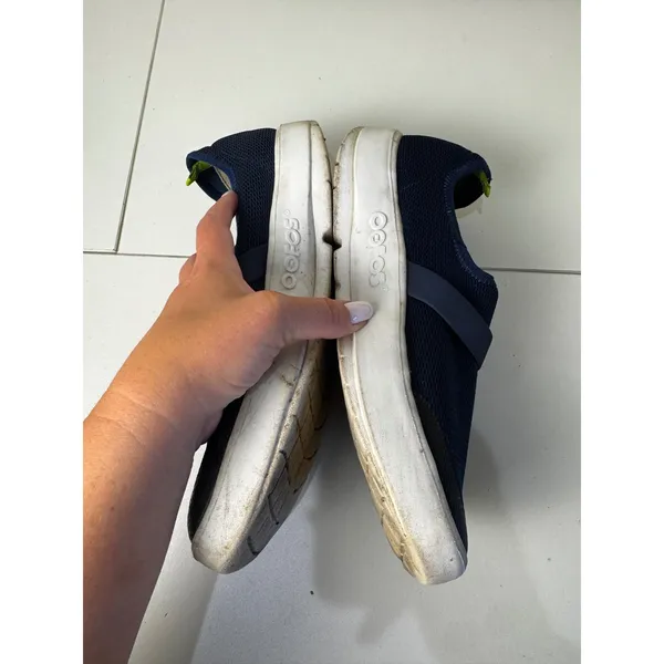 Oofos OOmg Mesh Low Shoe Women‎ 9.5 Navy Blue Recovery Slip On Walking Sneaker - Image 4