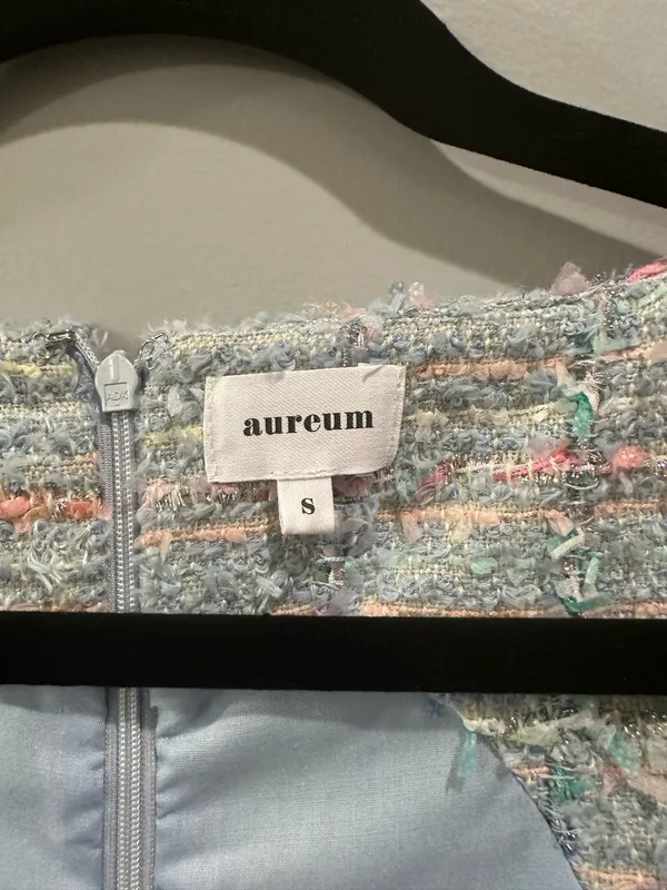 Aureum Colorful Tweed Basque Waist Dress - Image 7