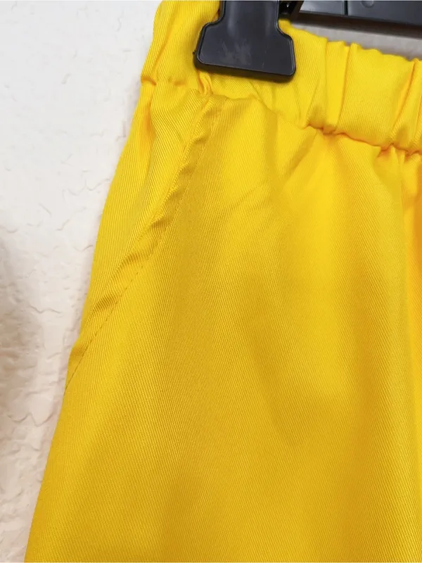 Miss Sparkling Bright Yellow Lightweight Blazer Shorts Two Piece Matching Set - Image 6
