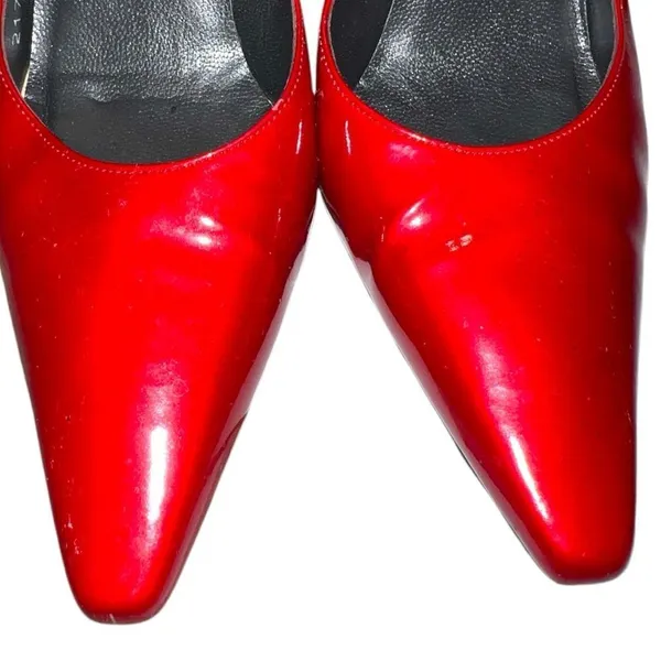 Stuart Weitzman luxury beautiful candy apple red heels! - Image 7