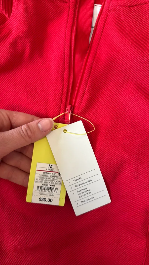 All in Motion Workout Top long sleeve red Women’s - Image 3