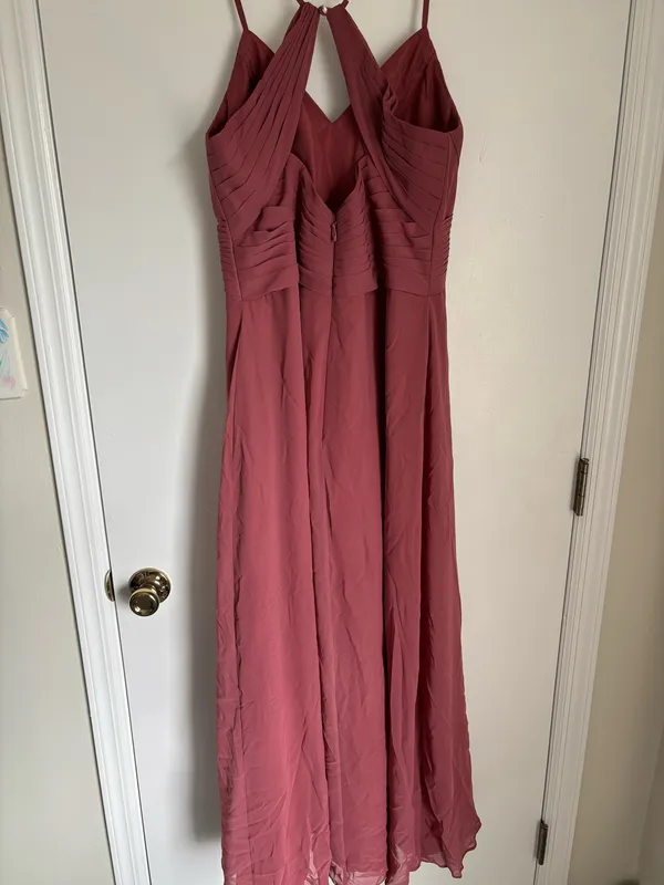 Azazie Bridesmaid Dress Dessert Rose Haleigh - Image 3
